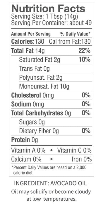 Chosen Foods® 100% Pure Avocado Oil (1L Bottle)  --- Best Before Date: 10/2024 (mm/yyyy) <br>